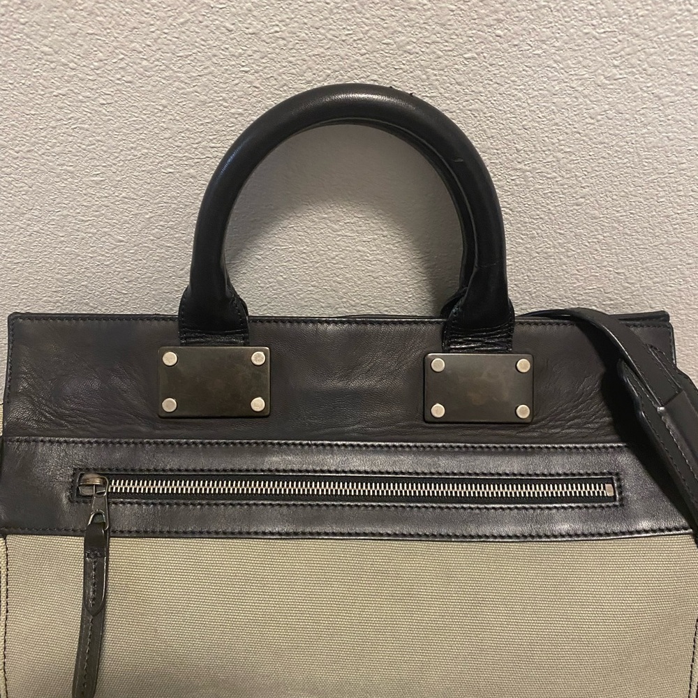Rag & Bone Leather-Trimmed Canvas Pilot Bag - Picture 5 of 8